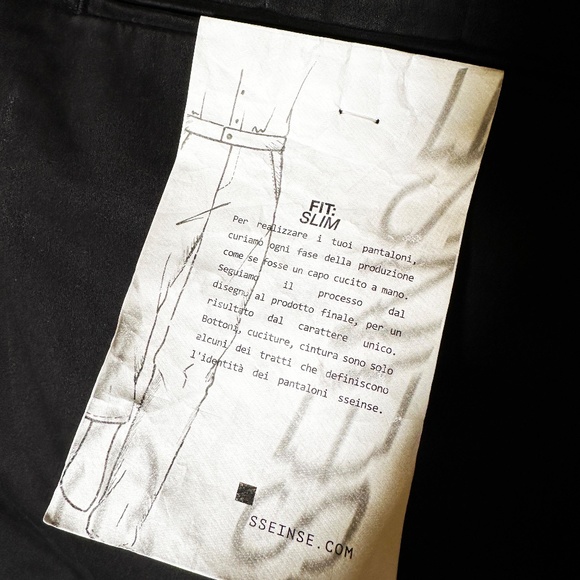 SSEISE - Slim Fit Pants - Black - Mens Size IT54 (US 38, fits like 36) - Picture 3 of 7